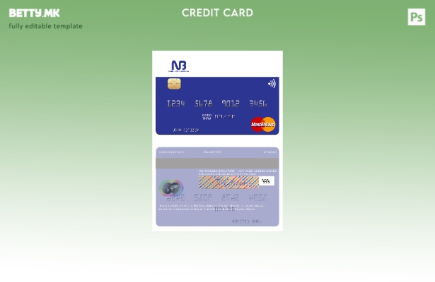 Модерен стил Шаблон за мастер картички на Народната банка на Малави на Малави